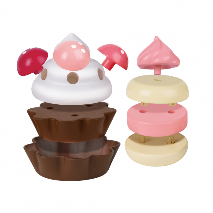 Jucarie din lemn - Set desert cu capsuni (7 piese) [11]