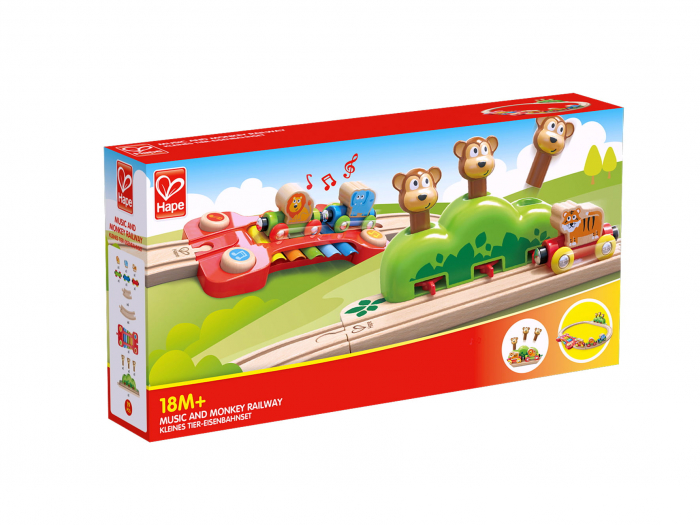 Jucarie din lemn - Sina de tren muzicala Jungla (19 piese) [3]