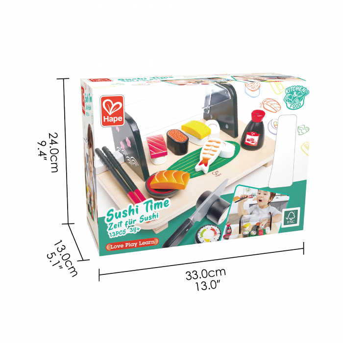Jucarie din lemn - Sushi (13 piese) [6]