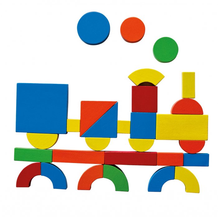 Jucarie din lemn - Tabla magnetica cu forme geometrice [8]