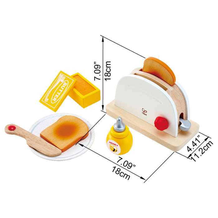 Jucarie din lemn - Toaster si accesorii mic dejun [4]