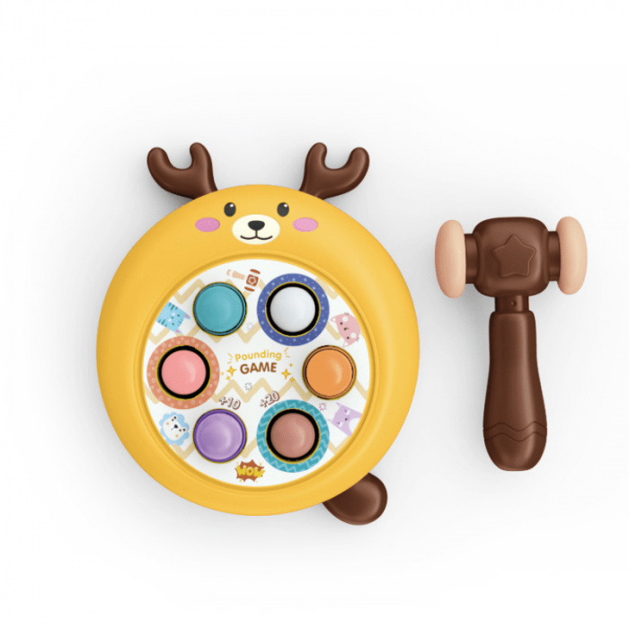Jucarie distractiva cu ciocan si ursuleti, Whack a Mole, galben [3]