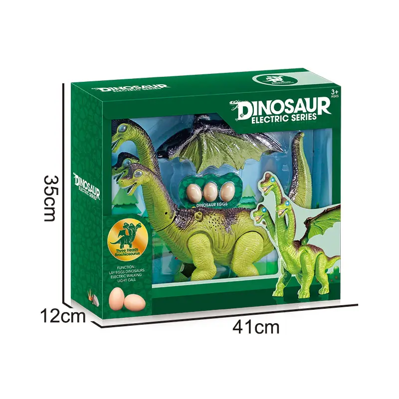 Jucarie Interactiva Dionzaur cu 3 Capete, Verde [5]