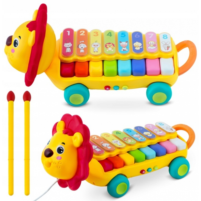Jucarie interactiva in forma de leu cu pian Ricokids RK-740 [1]