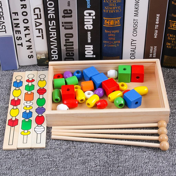 Jucarie Montessori de Insiruire si Sortare dupa Model din Lemn cu Forme Geometrice [4]