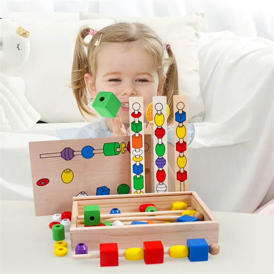 Jucarie Montessori de Insiruire si Sortare dupa Model din Lemn cu Forme Geometrice [1]