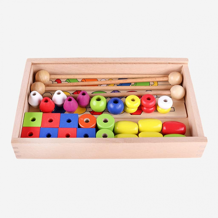 Jucarie Montessori de Insiruire si Sortare dupa Model din Lemn cu Forme Geometrice [3]