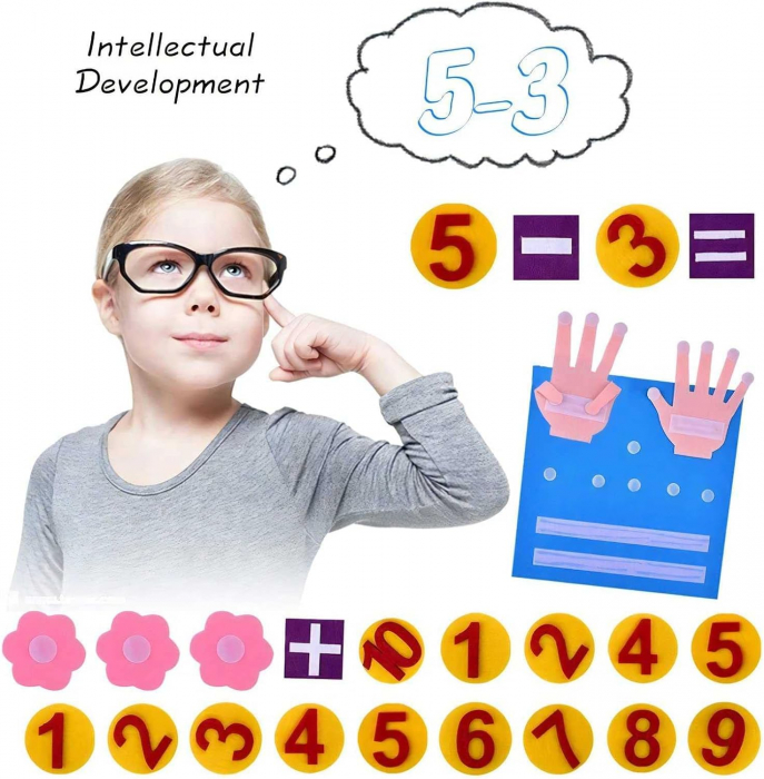 Jucarie Montessori din fetru, invatam matematica [3]