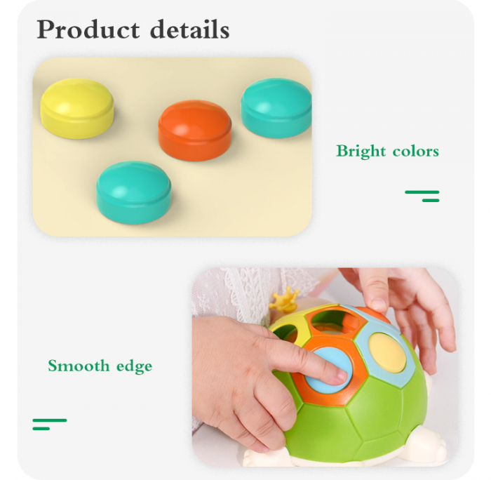 Jucarie Montessori interactiva pentru copii, Dezvoltare Motricitate, Broscuta cu buline [4]