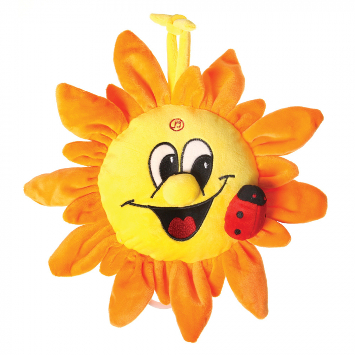 Jucarie Muzicala pentru Bebelusi din Plus, 26 cm, Soare Zambitor [1]