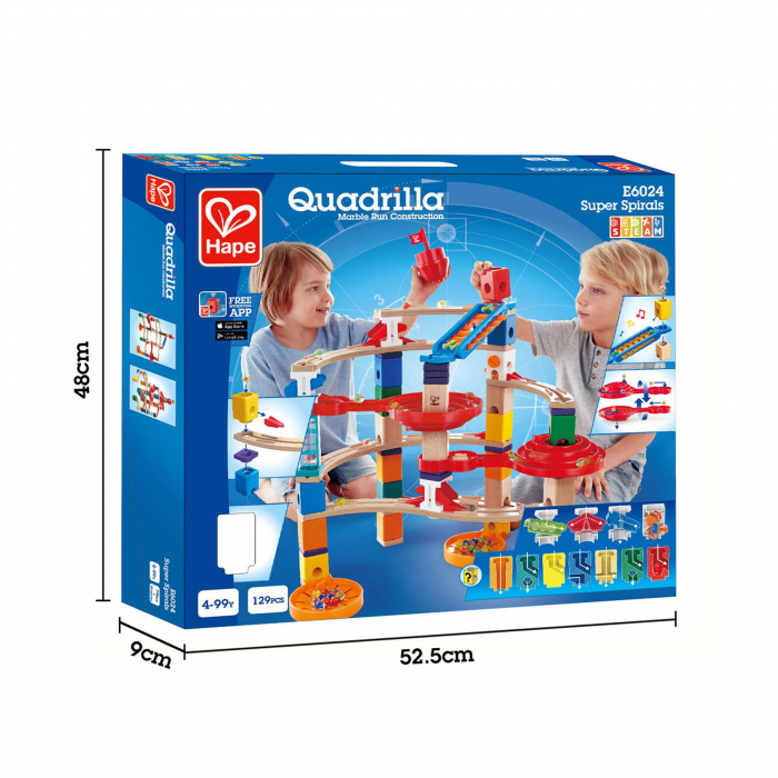 Jucarie copii Quadrilla - circuit cu bile - Super spirala (129 piese) [8]