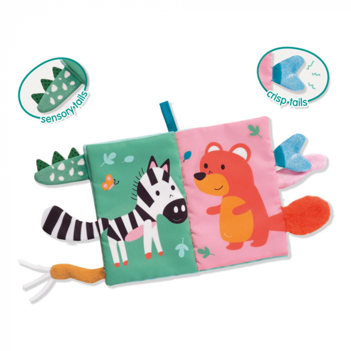 Jucarie senzoriala bebelusi - Carte cu cozi de animale [8]
