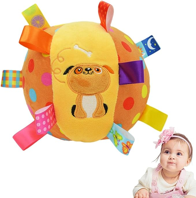 Jucarie senzoriala minge cu animalute pentru bebe [4]