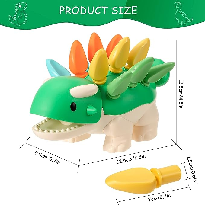 Jucarie senzoriala Motricitate si Sortare, Dinozaurul Vesel [5]