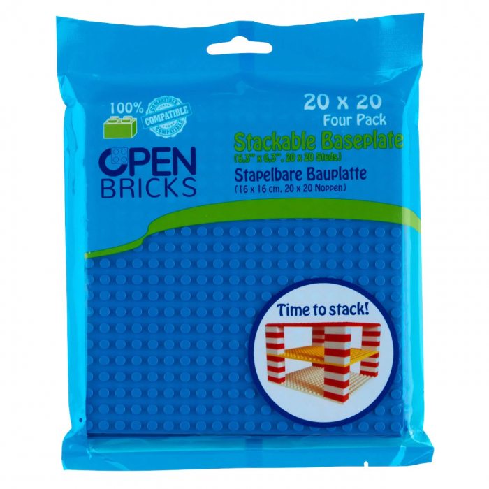 Jucarie - Seturi de constructie - Placi albastre 20x20 (4 buc) [2]