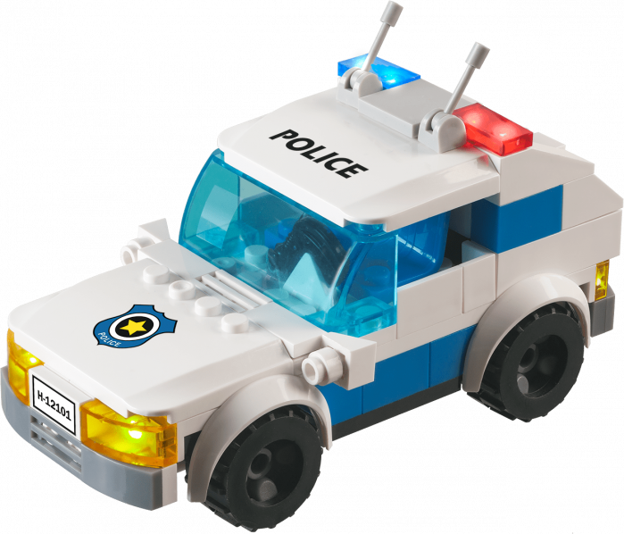 Jucarie Stax - Set constructie copii cu lumini si sunete - Masina de politie [2]