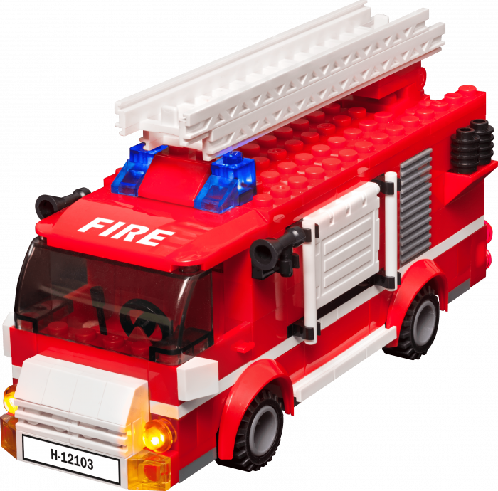 Jucarie Stax - Set constructie cu lumini si sunete - Masina de pompieri (varianta mare) [3]