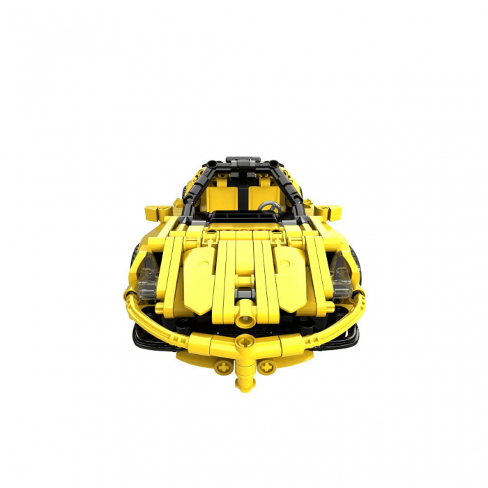 Jucarie tip lego tehnic de constructie masina sport galbena (414 piese) [5]