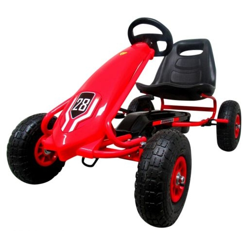 Kart cu pedale Gokart, 3-7 ani, roti gonflabile, G4 R-Sport - Rosu [1]