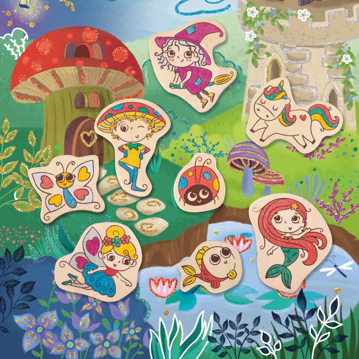 Kit de creat magneti tematica Fantasy - 17 piese [2]