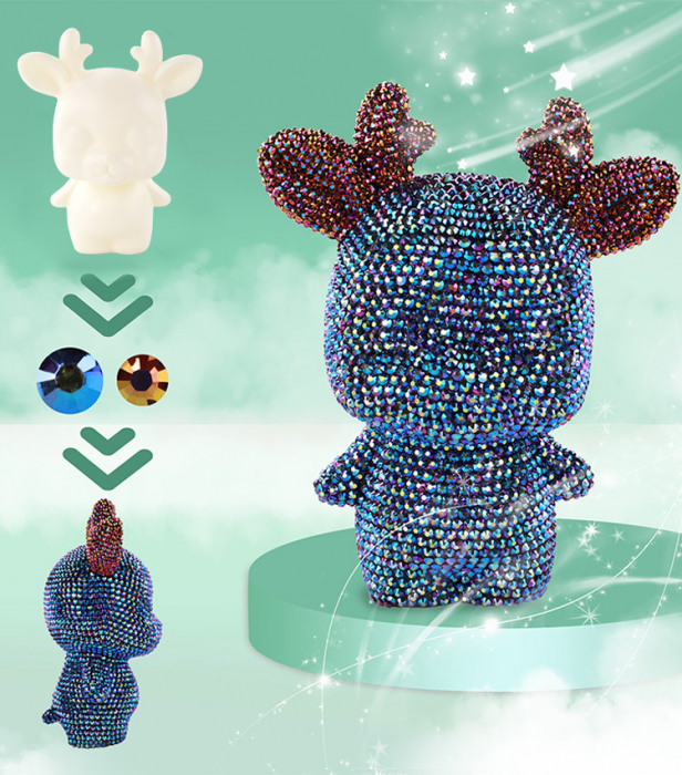 Kit DIY creativ, Ren, Unicorn si Ursulet cu Diamante 5D [4]