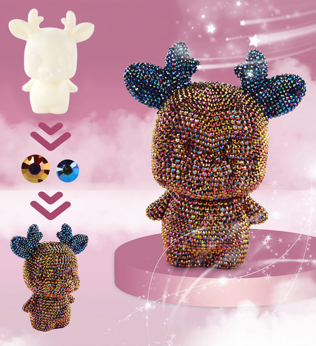 Kit DIY creativ, Ren, Unicorn si Ursulet cu Diamante 5D [3]