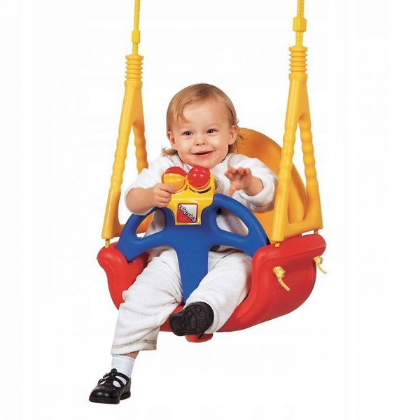 Leagan convertibil 3 în 1 Ecotoys SW-1421 - Rosu cu Galben [1]