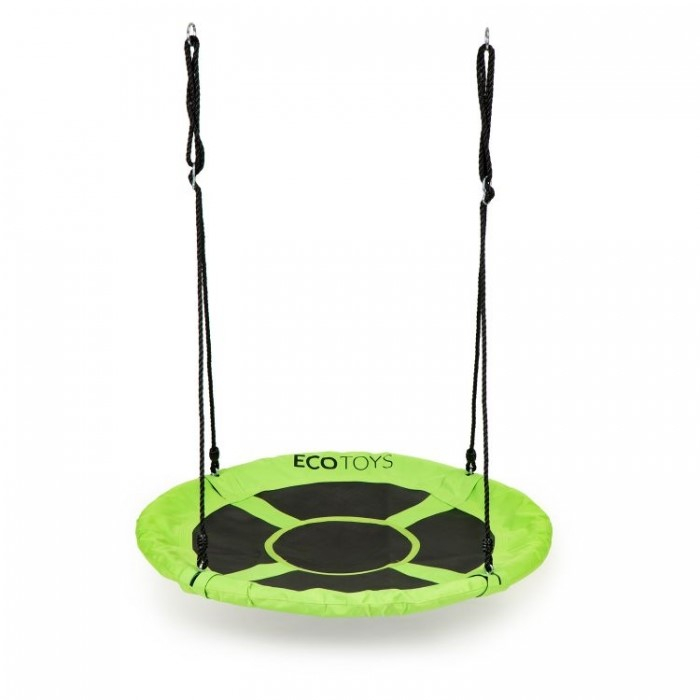 Leagan pentru copii rotund, tip cuib de barza, suspendat, 100 cm, Ecotoys MIR6001 - Verde [1]