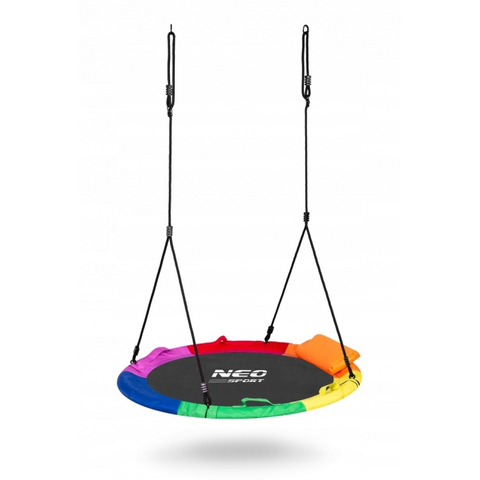 Leagan tip cuib pentru copii XXL, 110 cm, 150 kg, Neo-Sport 1050, Multicolor [1]