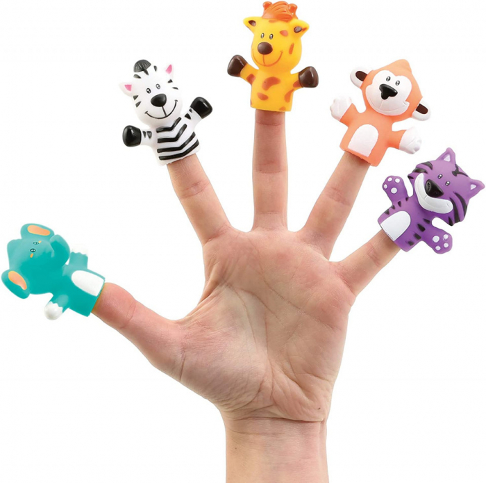 LUDI Set 5 marionete deget „SAFARI ANIMALS” [5]