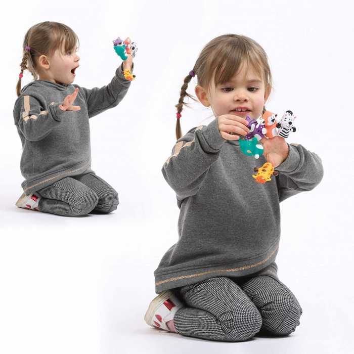 LUDI Set 5 marionete deget „SAFARI ANIMALS” [8]