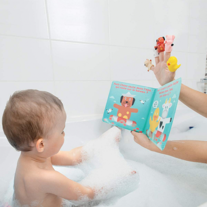 LUDI Set de baie carte si marionete pentru degete [8]