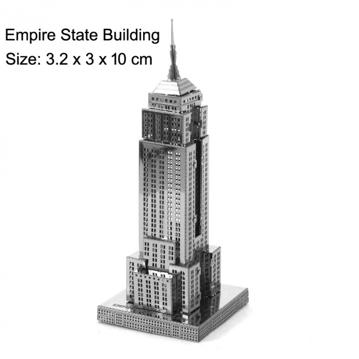 Macheta 3D Empire State Building din metal, 10 cm [6]