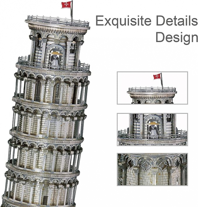 Macheta 3D Turnul din Pisa din metal, 8.89 cm [2]
