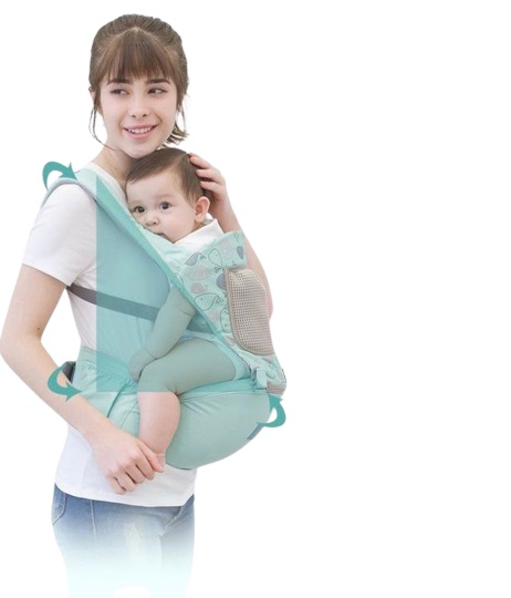 Marsupiu ergonomic pentru bebelusi - verde [2]