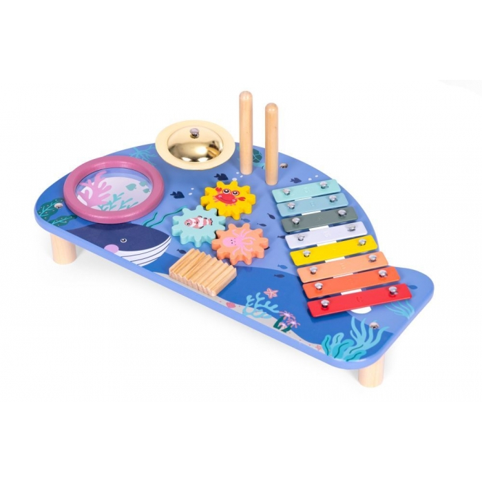 Masuta din lemn cu instrumente muzicale Ecotoys TL204013 [1]
