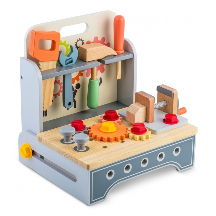 Mini atelier de lucru din lemn cu accesorii incluse, 30 x 25 x 30 cm, Ricokids RK-877 [1]