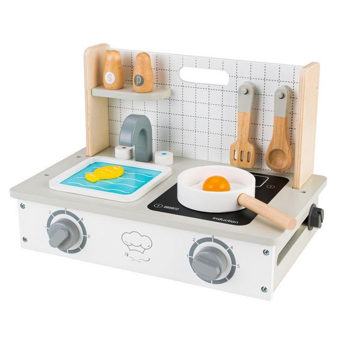 Mini bucatarie din lemn cu accesorii Ecotoys TL10159 [1]