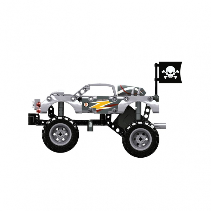 Monster truck argintiu tip lego tehnic de constructie (232 piese) [3]