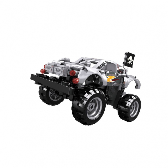 Monster truck argintiu tip lego tehnic de constructie (232 piese) [6]