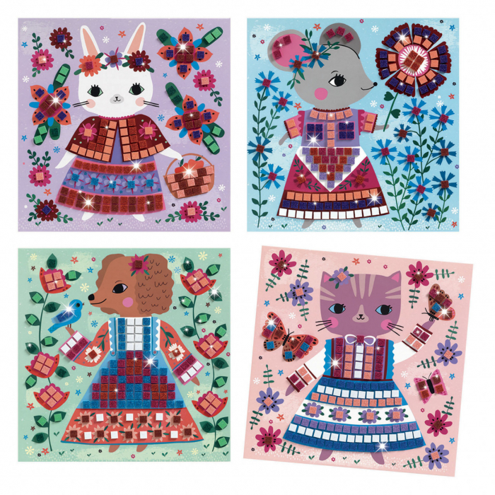 Joc creativ mozaic Animale de companie, Djeco [7]