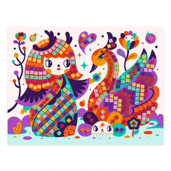 Joc creativ mozaic Kokeshis, Djeco [4]
