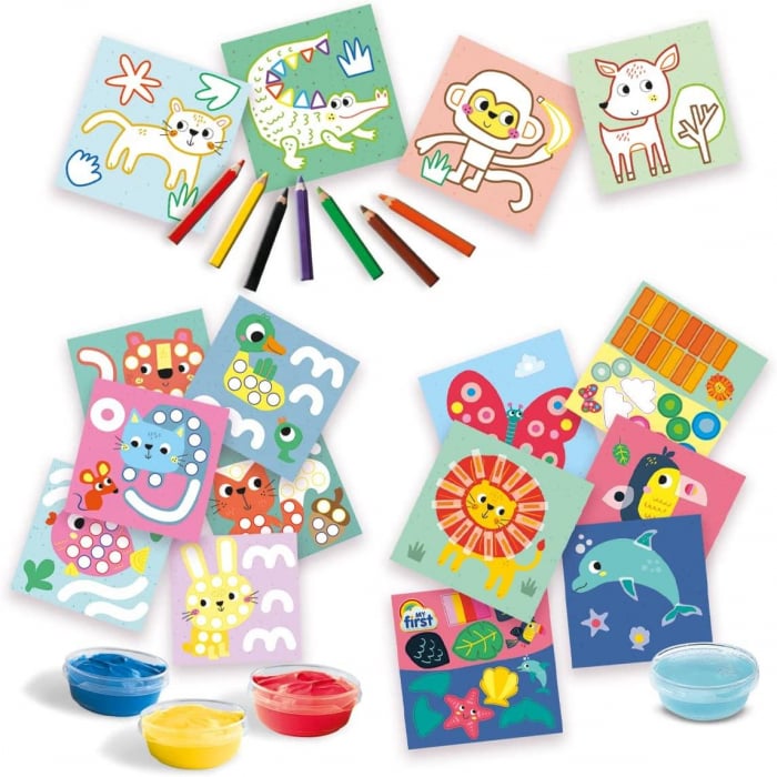My first - Set pictura cu degete, colorare si lipirea formelor 3 in 1 [2]