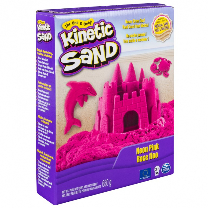 Nisip Kinetic Deluxe Culori Neon 680grame Roz [8]