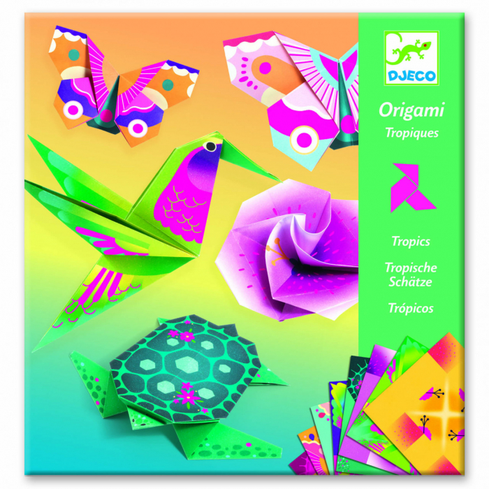 Joc creativ origami Animale si flori exotice, Djeco [4]