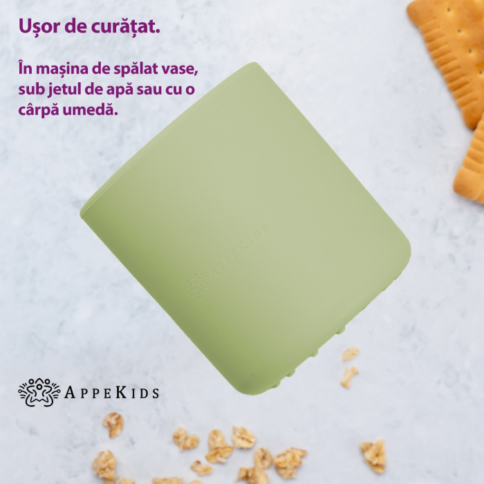 Pahar din silicon, AppeKids - Raw Green [3]