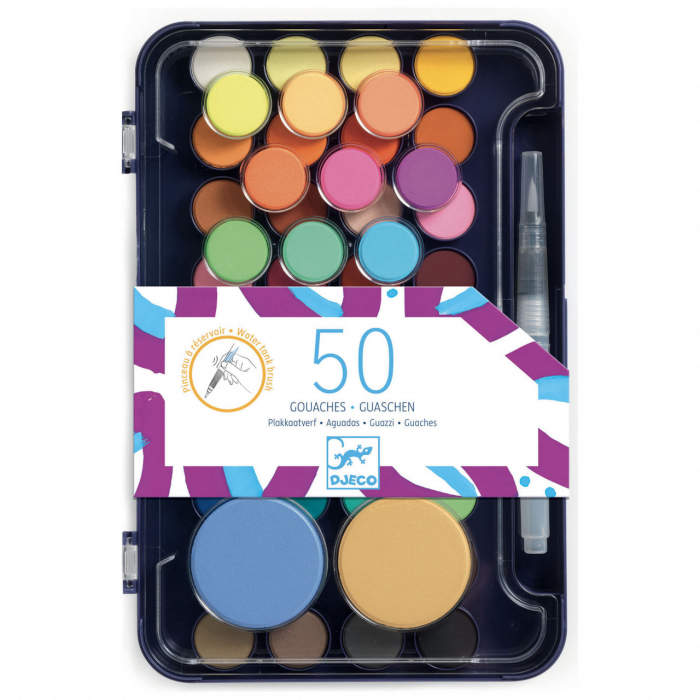 Paleta artistului, 50 de culori guase, Djeco [2]