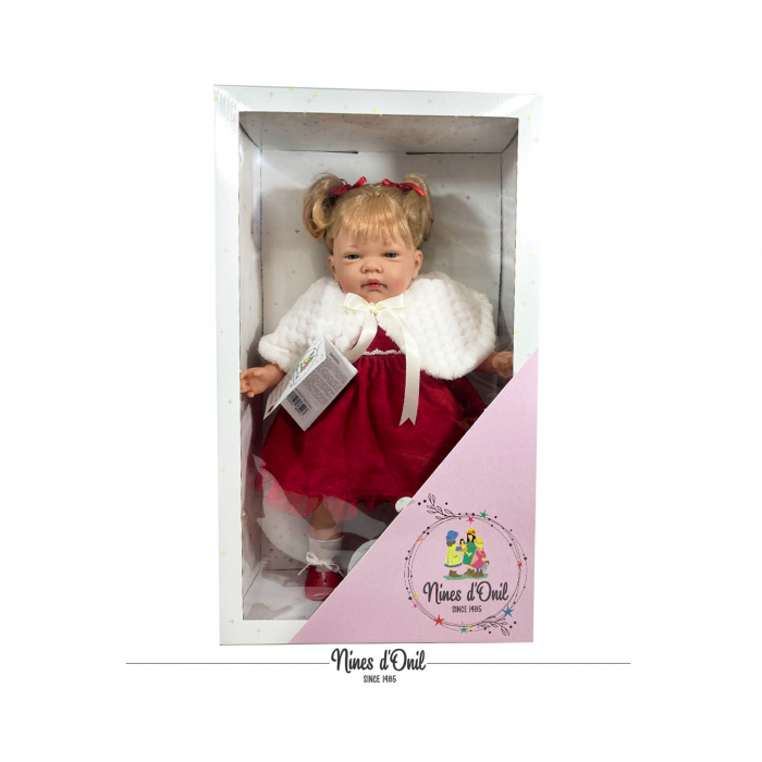 Papusa Nines D'Onil, Celia Craciun, cu parul blond, cu miros de vanilie, 45cm [5]
