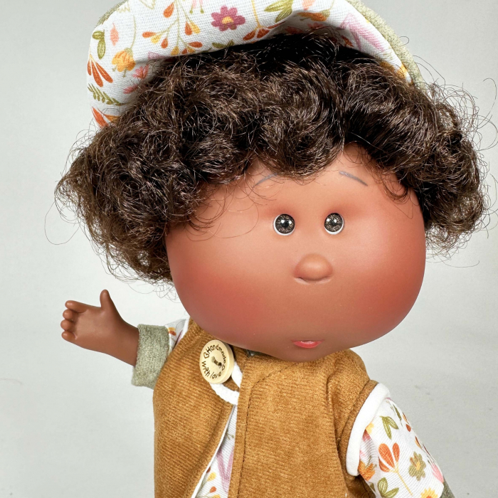 Papusa Nines D'Onil, Colectia Little Mio, Afro, in casuta, 23 cm [3]