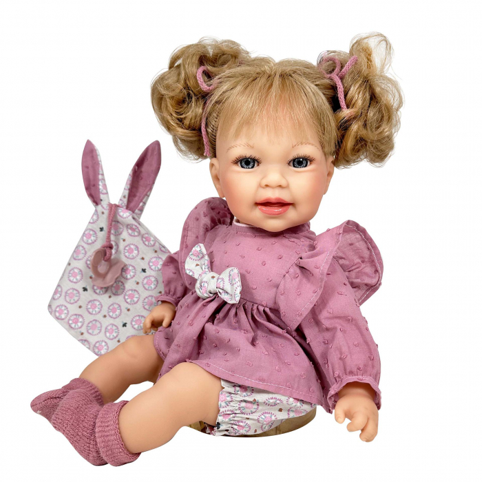 Papusa Nines D'Onil, Little Susi Dou Dou, cu sunete, cu parul blond, cu suzeta, cu miros de vanilie, 40 cm [1]